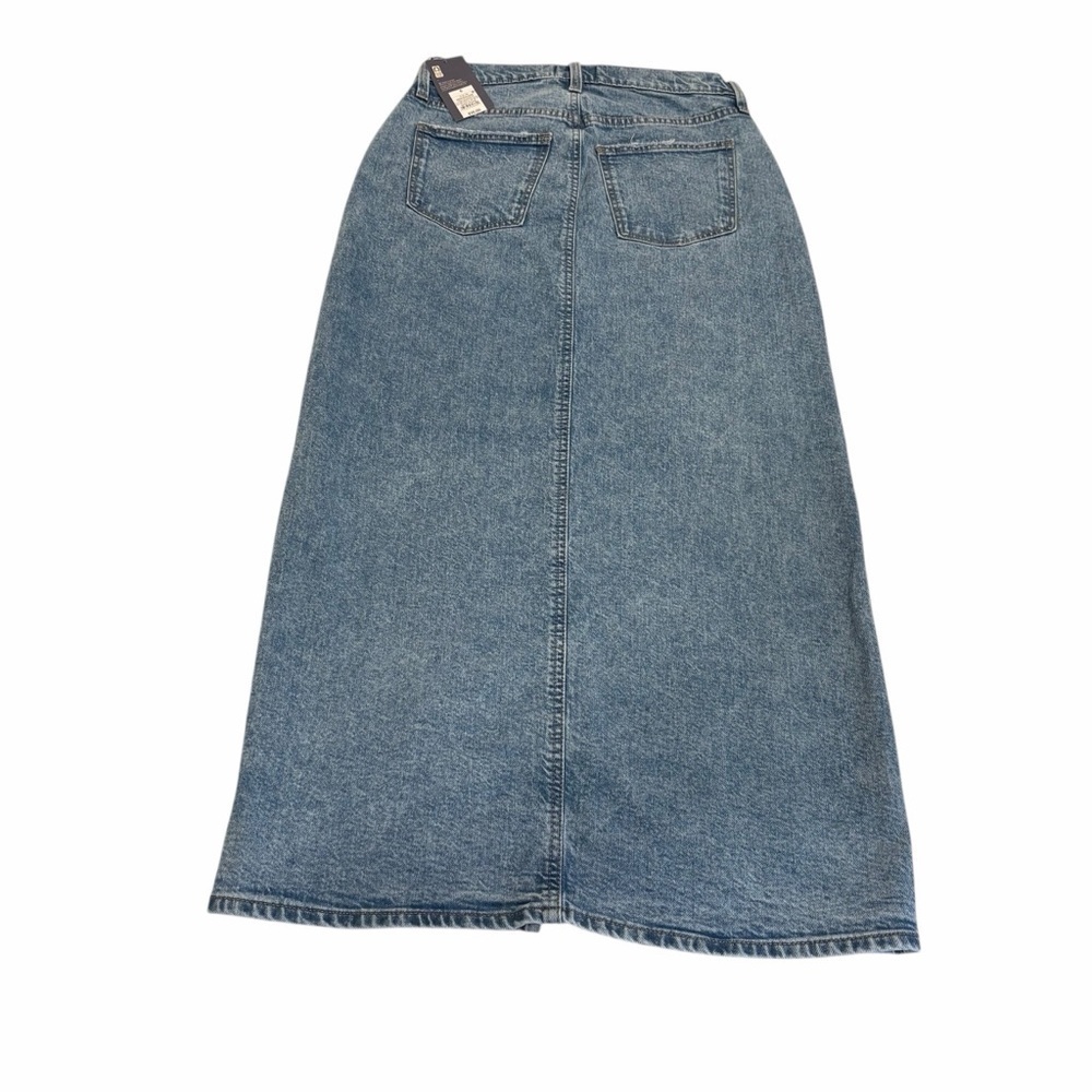 Universal Thread Front-Slit Denim Maxi Skirt | Medium Wash | Size 6 - Picture 5 of 8